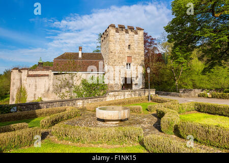 Zwingen Castello, cantone Basilea-Campagna, Svizzera. Foto Stock