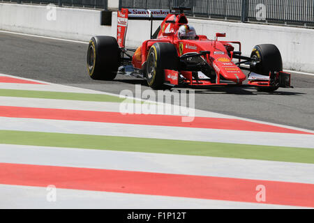 Autodromo di Monza, Monza, Italia. 05 Sep, 2015. Campionato Italiano di Formula 1 Gran Premio, giornata di qualificazione. Scuderia Ferrari - Sebastian Vettel si terzo polo sul credito: Azione Sport Plus/Alamy Live News Foto Stock