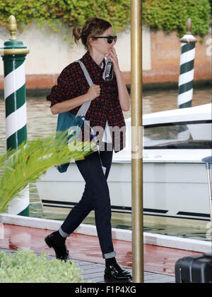 Venezia, Italia. 5 Settembre, 2015. Alba Rohrwacher avvistamenti presso Hotel Excelsior durante la 72a Mostra del Cinema di Venezia il 5 settembre,2015 a Venezia Credit: Andrea Spinelli/Alamy Live News Foto Stock