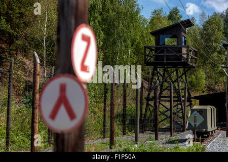 Vojna Memorial, Museo delle vittime del comunismo, vicino Pribram, Repubblica Ceca, Europa comunismo Cecoslovacchia Foto Stock
