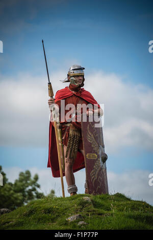 Parete di Adriano Live! - Il grande soldato romano evento. Birdoswald, Cumbria, 5 settembre 2015. Foto Stock