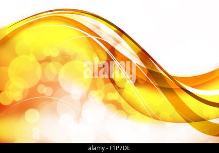 Abstract Background: Golden Bokeh di fondo ondulato Design. Foto Stock