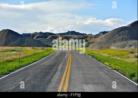 Loop Road - Parco nazionale Badlands, STATI UNITI D'AMERICA. In estate in Badlands. Foto Stock