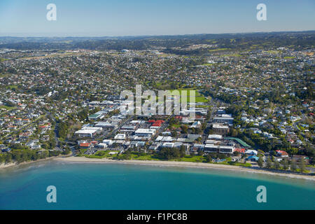 Browns Bay, Auckland, Isola del nord, Nuova Zelanda - aerial Foto Stock