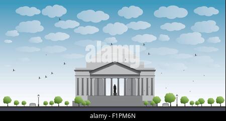 Thomas Jefferson Memorial, a Washington, DC, Stati Uniti d'America illustrazione vettoriale Illustrazione Vettoriale