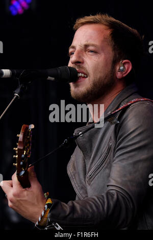 James Morrison suona ad un Festival No.6 su 06/09/2015 in Portmeirion, Gwynedd, il Galles del Nord. Persone nella foto: James Morrison. Foto di Julie Edwards/Alamy Live News Foto Stock