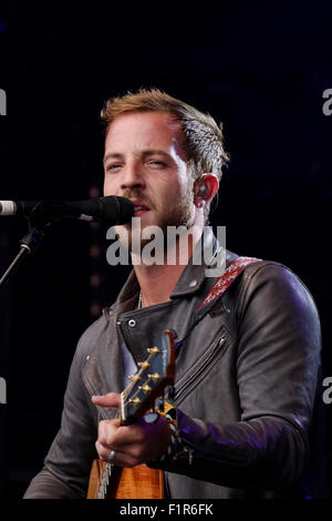 James Morrison suona ad un Festival No.6 su 06/09/2015 in Portmeirion, Gwynedd, il Galles del Nord. Persone nella foto: James Morrison. Foto di Julie Edwards/Alamy Live News Foto Stock