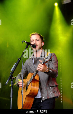 James Morrison suona ad un Festival No.6 su 06/09/2015 in Portmeirion, Gwynedd, il Galles del Nord. Persone nella foto: James Morrison. Foto di Julie Edwards/Alamy Live News Foto Stock