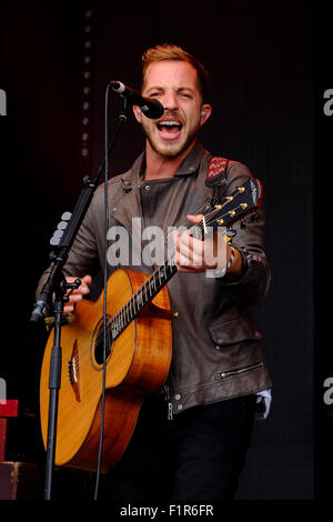 James Morrison suona ad un Festival No.6 su 06/09/2015 in Portmeirion, Gwynedd, il Galles del Nord. Persone nella foto: James Morrison. Foto di Julie Edwards/Alamy Live News Foto Stock