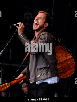 James Morrison suona ad un Festival No.6 su 06/09/2015 in Portmeirion, Gwynedd, il Galles del Nord. Persone nella foto: James Morrison. Foto di Julie Edwards/Alamy Live News Foto Stock