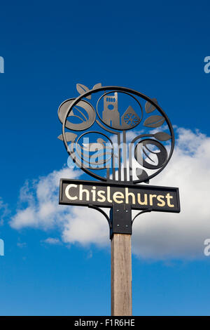 Segno di villaggio, Chislehurst, Kent, Greater London Borough of Bromley, Regno Unito Foto Stock