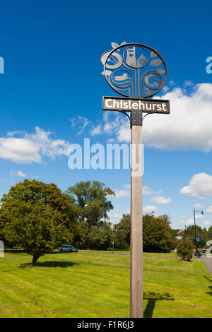 Segno di villaggio, Chislehurst, Kent, Greater London Borough of Bromley, Regno Unito Foto Stock