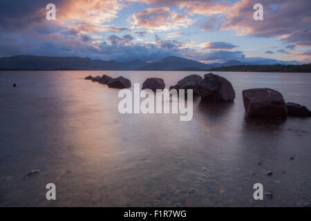 Serata sul Loch Lomond, Scozia Foto Stock