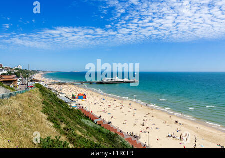 La spiaggia e il molo di Bournemouth Dorset, England, Regno Unito Foto Stock