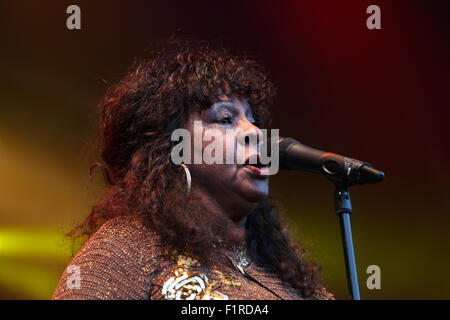 Preston Park, Brighton, East Sussex, Regno Unito. Martha Reeves si esibisce al festival musicale Together the People 2015. 6th settembre 2015 Foto Stock