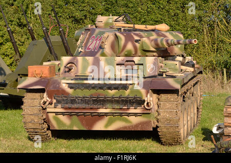 German Panzer III serbatoio replica, Cosby vittoria mostra, Leicestershire, Regno Unito, 2015. Credito: Antony ortica/Alamy Live News Foto Stock