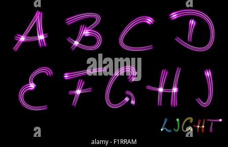 Lettere al neon Illustrazione Vettoriale