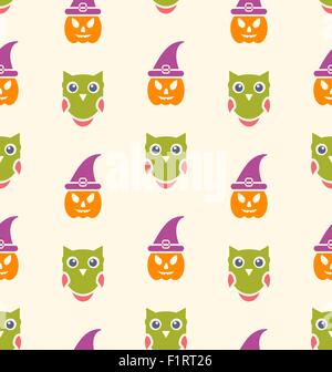 Halloween seamless pattern design. illustrazione vettoriale Illustrazione Vettoriale
