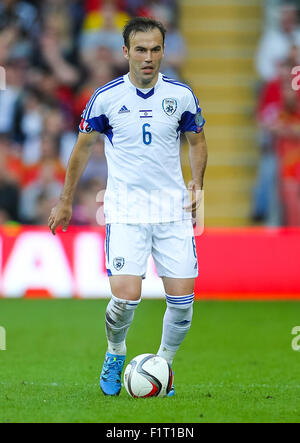 Cardiff, Galles. 06 Sep, 2015. Euro 2016 qualifica. Il Galles contro Israele. Israele il Bibras Natkho durante la partita. Credito: Azione Sport Plus/Alamy Live News Foto Stock