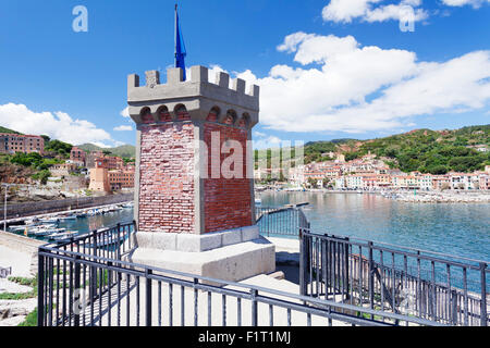 Porto di Rio Marina, Isola d'Elba, Provincia di Livorno, Toscana, Italia, Europa Foto Stock