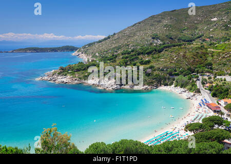 Spiaggia di Cavoli Isola d'Elba, Provincia di Livorno, Toscana, Italia, Europa Foto Stock