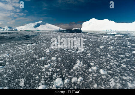 Iceberg a Ilulissat icebergs, Sito Patrimonio Mondiale dell'UNESCO, la Groenlandia e la Danimarca, regioni polari Foto Stock