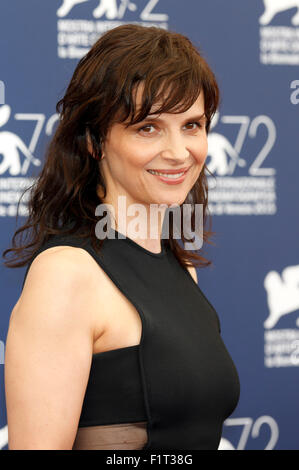 Juliette Binoche durante il 'L'attesa' photocall presso la 72a Venezia Festival Internazionale del Film su 05 Settembre 2015 Foto Stock