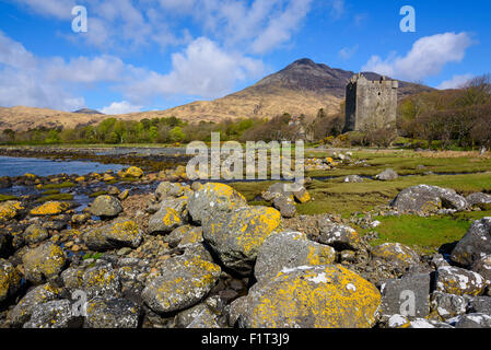Moy Castle, Lochbuie, Isle of Mull, Ebridi Interne, Argyll and Bute, Scotland, Regno Unito, Europa Foto Stock