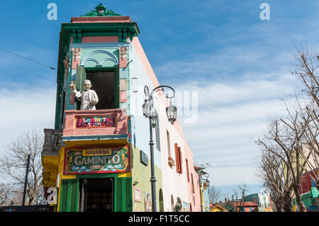 Colori luminosi di Caminito street a La Boca quartiere di Buenos Aires, Argentina Foto Stock