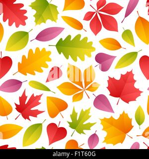 Foglie di autunno Pattern senza giunture Illustrazione Vettoriale