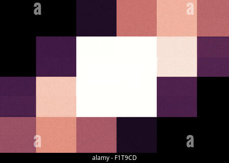 Immagini frattali: su uno sfondo nero raffigura le piazze sfalsate di diversi colori. Al centro dell'immagine di un grande w Foto Stock