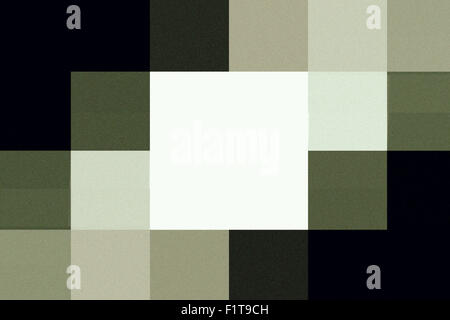 Immagini frattali: su uno sfondo nero raffigura le piazze sfalsate di diversi colori. Al centro dell'immagine di un grande w Foto Stock