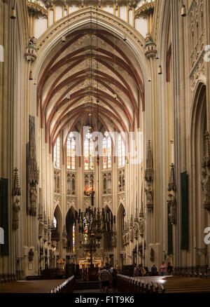 Interno di San Giovanni chiesa cattedrale, 's-Hertogenbosch, Den Bosch, provincia del Brabante settentrionale, Paesi Bassi Foto Stock