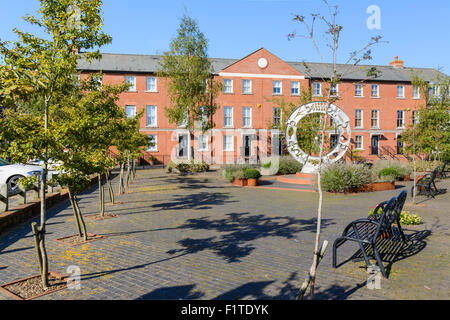 Sviluppo di alloggiamento nella corte Netley, Surrey Street, Littlehampton, West Sussex, in Inghilterra, Regno Unito. Foto Stock