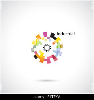 Creative Circle abstract logo design modello. Aziendale Corporate industriale logotipo creativo simbolo. Foto Stock