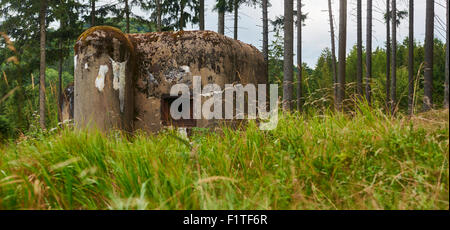 Ropik bunker - Cecoslovacchia - Germania Confine fortificazioni Foto Stock