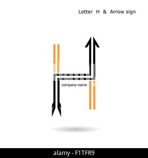 Creative lettera H icona logo astratto modello di disegno. Aziendali e istruzione logotipo creativo simbolo. Foto Stock