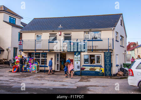 Il villaggio di post office a Hope Cove, Devon , in Inghilterra, Regno Unito. Foto Stock