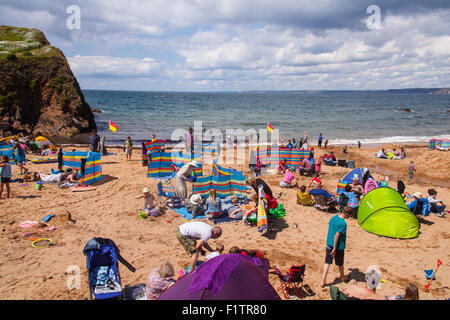Speranza esterno Cove Beach nel Devon, Inghilterra, Regno Unito. Foto Stock