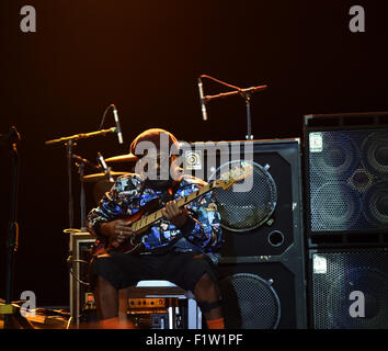 Virginia Beach, Virginia, Stati Uniti d'America. 5 Sep, 2015. AMERICAN MUSIC FESTIVAL porta Jamician reggae band The Wailers per la spiaggia di Virginia Beach, Virginia il 5 settembre 2015.© Jeff Moore 2015 © Jeff Moore/ZUMA filo/Alamy Live News Foto Stock