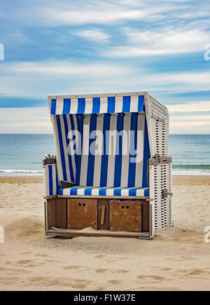 Sedia spiaggia - vicino a Kampen a sylt Foto Stock