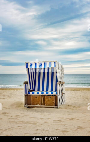 Sedia spiaggia - vicino a Kampen a sylt Foto Stock