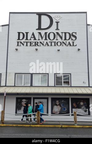 Di diamanti International store in Ketchikan, Alaska, STATI UNITI D'AMERICA Foto Stock
