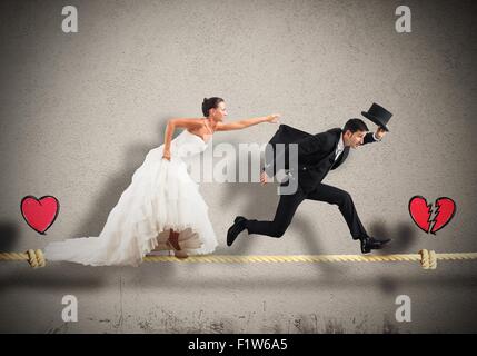 Tappa un matrimonio non riuscito Foto Stock