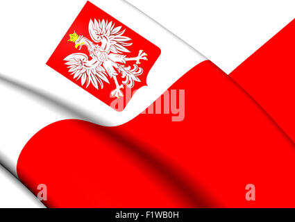 Bandiera della Polonia. Close up. Foto Stock