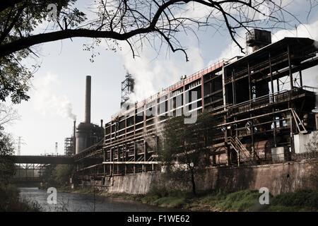 Acciaieria "TRINECKE ZELEZARNY', Trinec, Repubblica Ceca Foto Stock