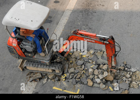 Milano, Italia, strada di cantiere Foto Stock