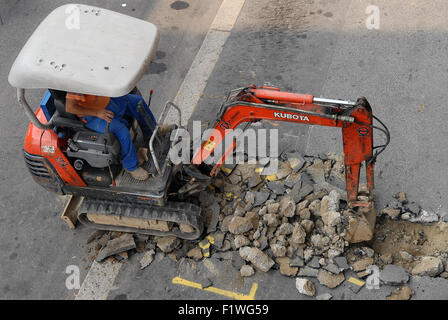 Milano, Italia, strada di cantiere Foto Stock