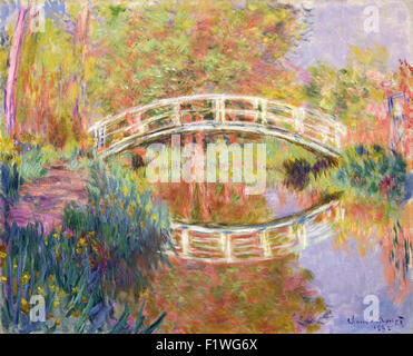 Claude Monet - passerella giapponese, Giverny Foto Stock