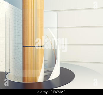 Moderna scala a spirale interior design. 3d concept Foto Stock